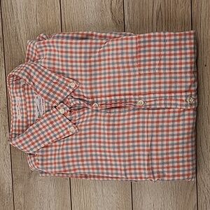 GANT Rugger Vacay Madras Orange Pink White Plaid Sz‎ L Mens Long Sleeve Shirt
